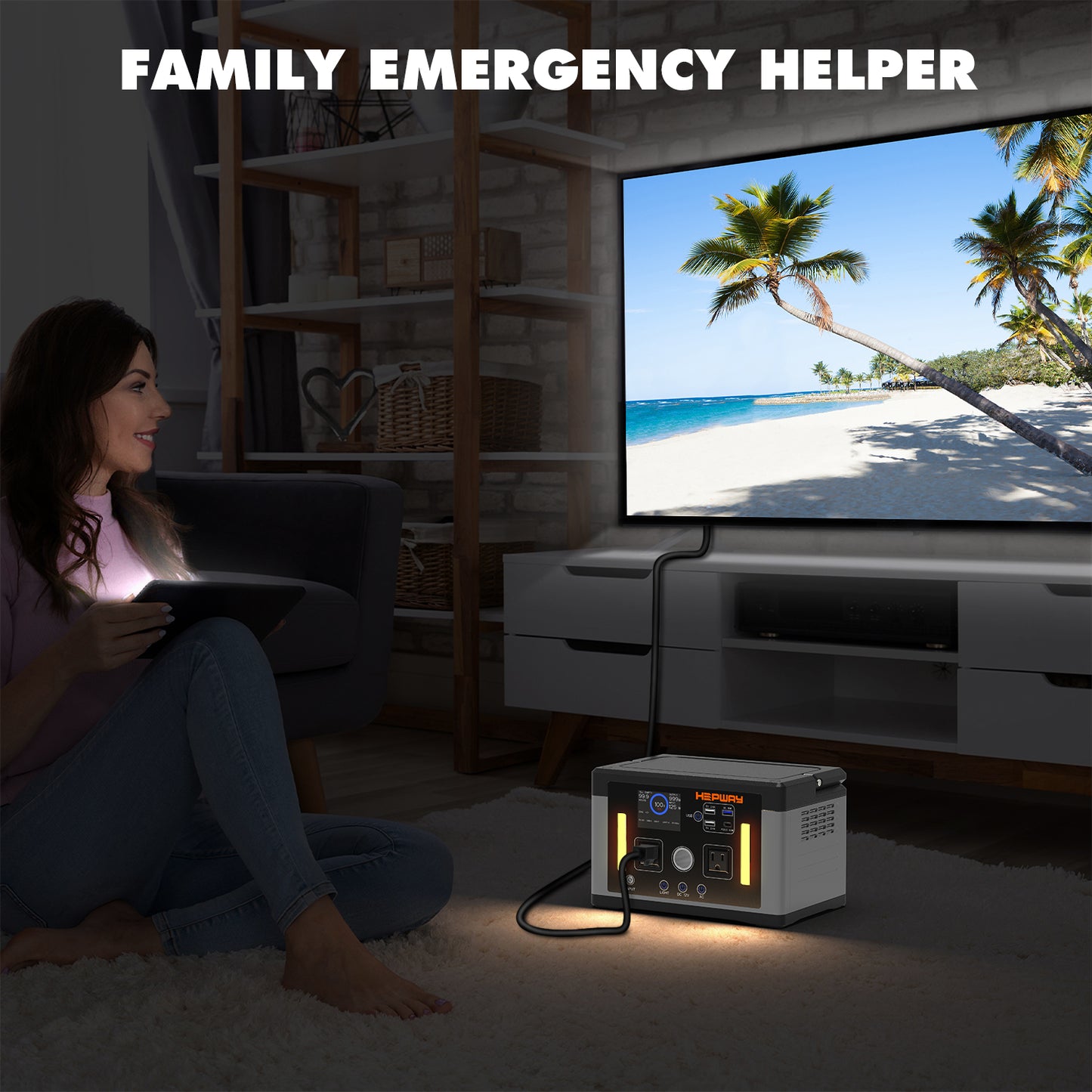 HEPWAY Euler P700 Portable Power Station, 700W 577Wh Solar Generator(US Standard)