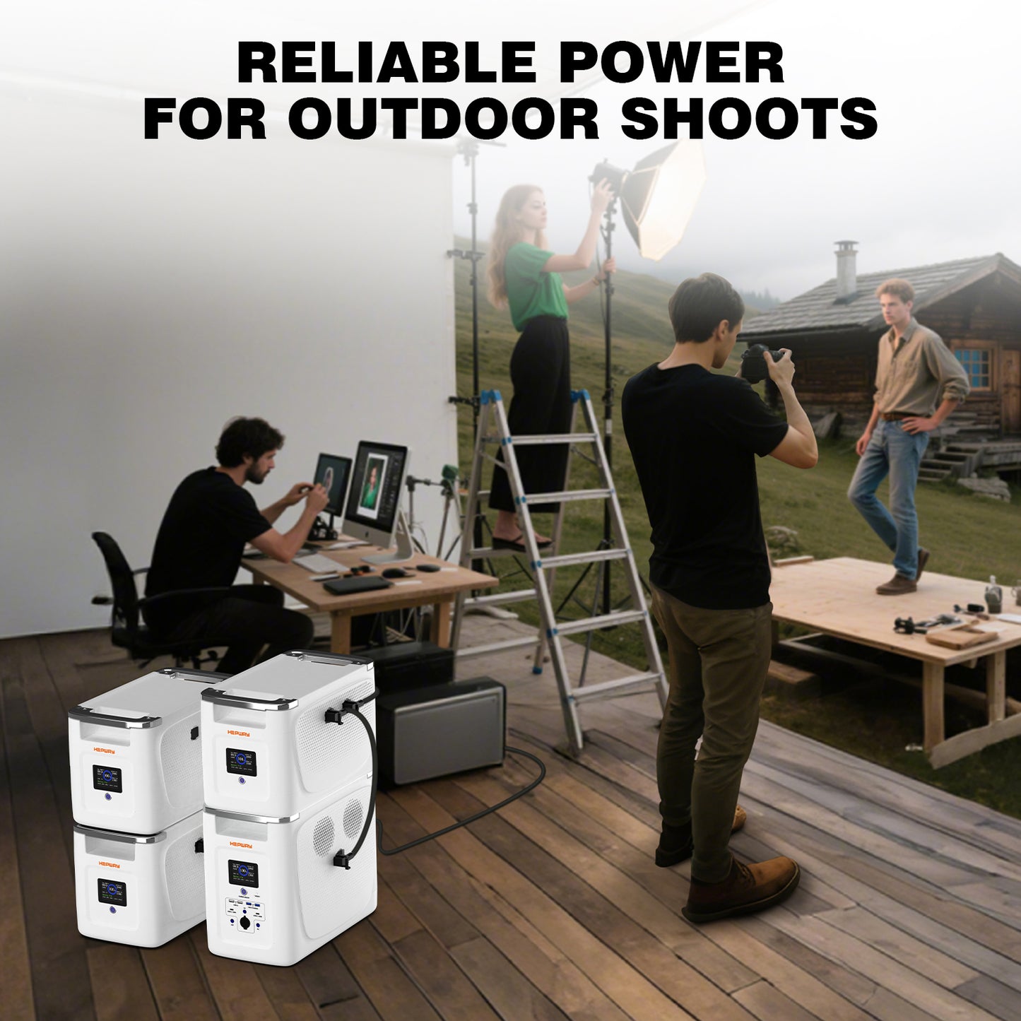 Centrale électrique portable HEPWAY Alpha2000 2000W (extension de support)