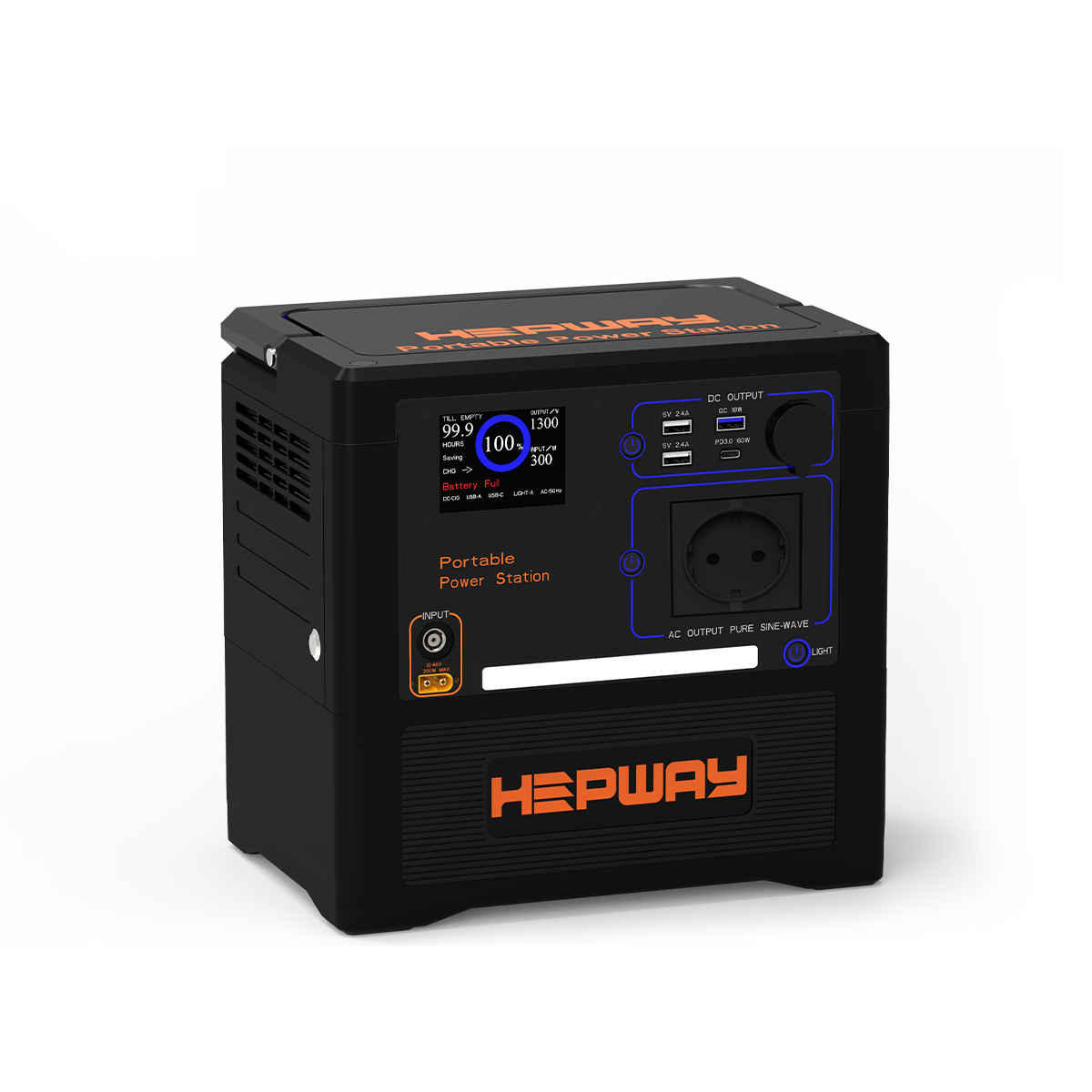 HEPWAY Euler P1300 Portable Power Station, 1300W 1154Wh Solar Generator(EU Standard)