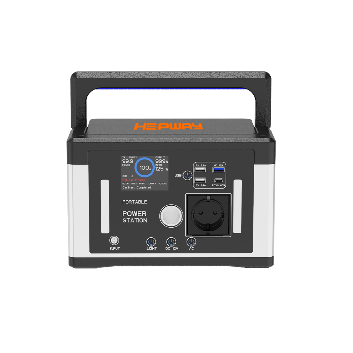 HEPWAY Euler P700 Portable Power Station, 700W 577Wh Solar Generator(EU Standard)