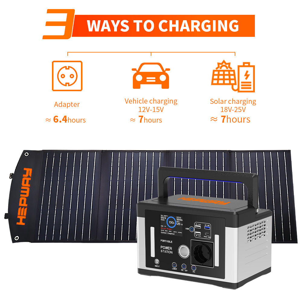 HEPWAY Euler P700 Portable Power Station, 700W 577Wh Solar Generator(EU Standard)