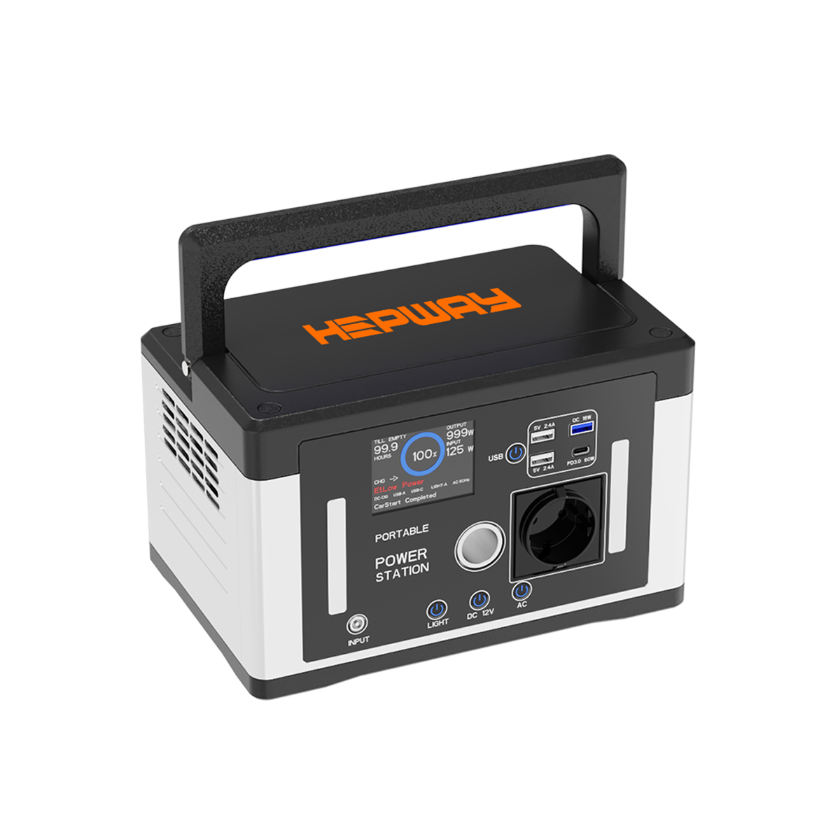 HEPWAY Euler P700 Portable Power Station, 700W 577Wh Solar Generator(EU Standard)
