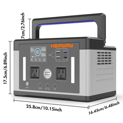 HEPWAY Euler P700 Portable Power Station, 700W 577Wh Solar Generator(US Standard)