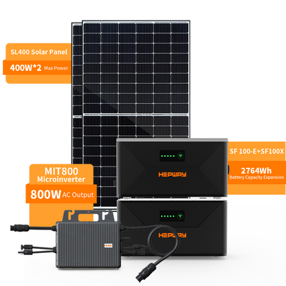 HEPWAY Balcony Solar Storage System w/ SF100-E & SF100X Batteries
