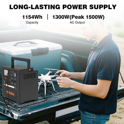 HEPWAY Euler P1300 Portable Power Station, 1300W 1154Wh Solar Generator(US Standard)