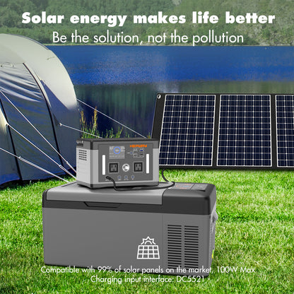 HEPWAY Euler P700 Portable Power Station, 700W 577Wh Solar Generator(US Standard)