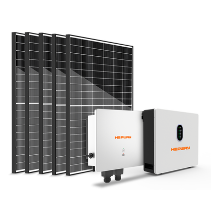 HEPWAY Home Energy Storage Speichersystem = 5000 W Hybrid-Wechselrichter + 5120 Wh Speicherbatterie + 2000 W Solarpanel